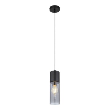 Globo - Luster na sajli 1xE27/25W/230V pr. 10,5 cm crna