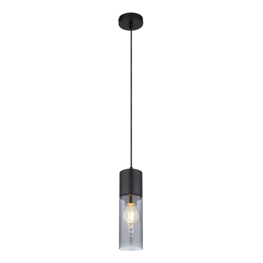 Globo - Luster na sajli 1xE27/25W/230V pr. 10,5 cm crna