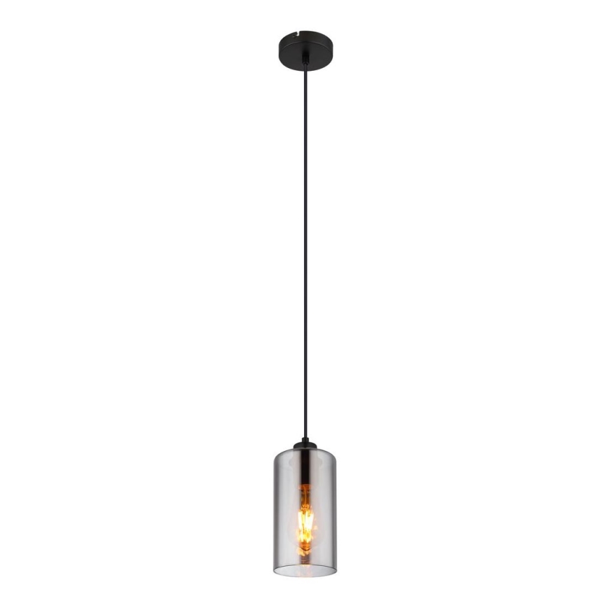 Globo - Luster na sajli 1xE27/25W/230V pr. 11 cm crna