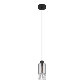 Globo - Luster na sajli 1xE27/40W/230V pr. 10 cm crna