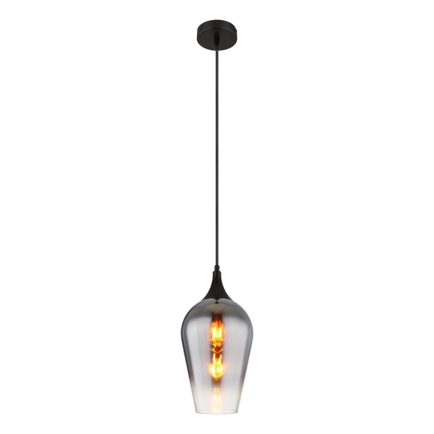 Globo - Luster na sajli 1xE27/60W/230V pr. 18 cm crna