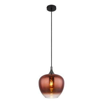 Globo - Luster na sajli 1xE27/60W/230V pr. 24 cm bakrena