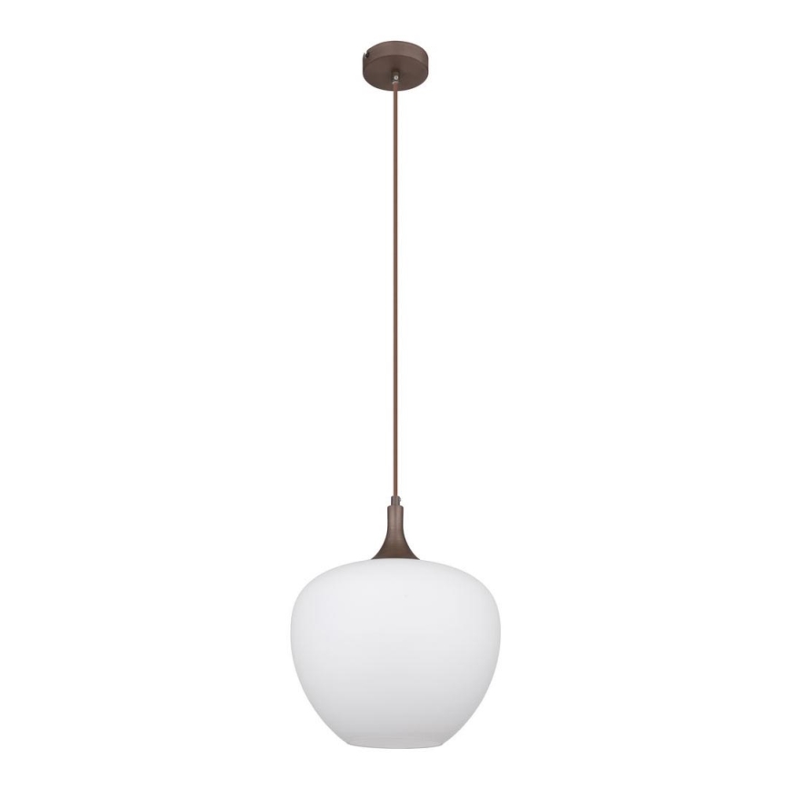 Globo - Luster na sajli 1xE27/60W/230V pr. 29 cm bijela/smeđa