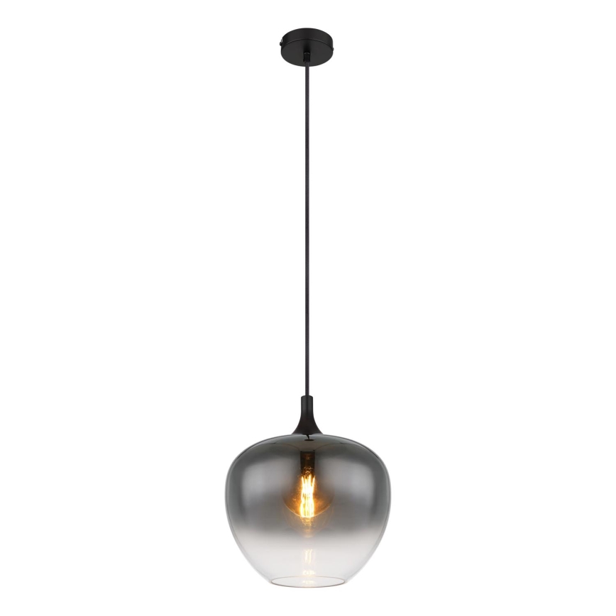 Globo - Luster na sajli 1xE27/60W/230V pr. 29 cm crna