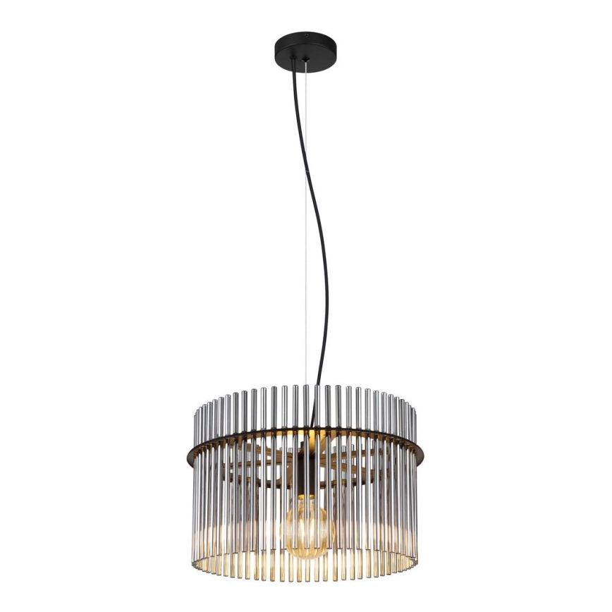 Globo - Luster na sajli 1xE27/60W/230V pr. 40 cm crna
