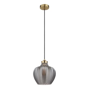 Globo - Luster na sajli 1xE27/60W/230V Ø 22 cm zadimljeno