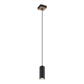 Globo - Luster na sajli 1xGU10/35W/230V crna/smeđa