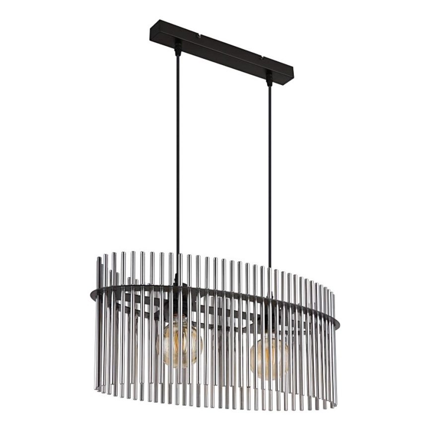 Globo - Luster na sajli 2xE27/60W/230V crna