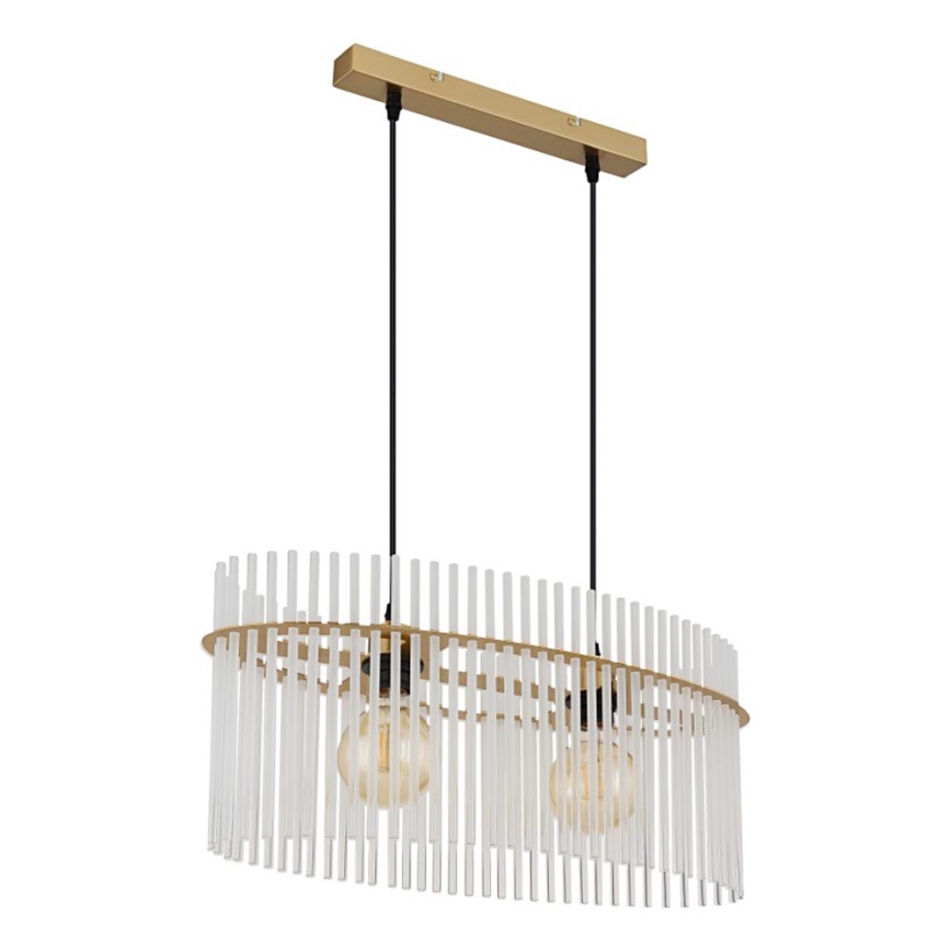 Globo - Luster na sajli 2xE27/60W/230V zlatna