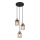 Globo - Luster na sajli 3xE27/15W/230V pr. 27 cm hrast