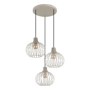 Globo - Luster na sajli 3xE27/40W/230V bež