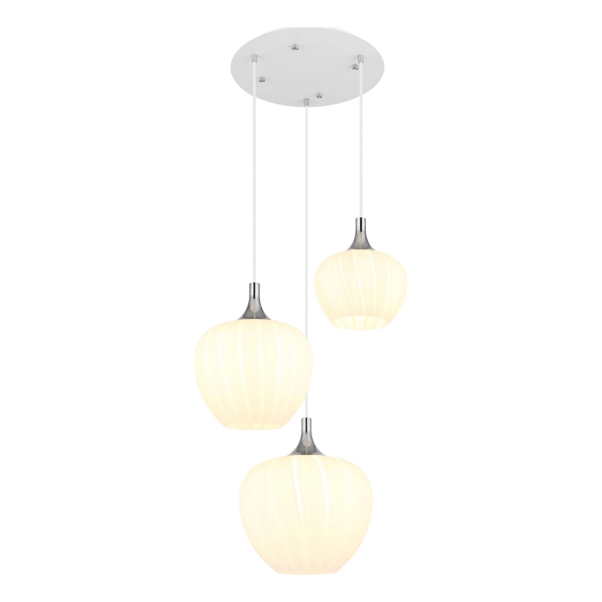 Globo - Luster na sajli 3xE27/40W/230V bijela