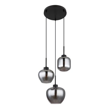 Globo - Luster na sajli 3xE27/40W/230V crni