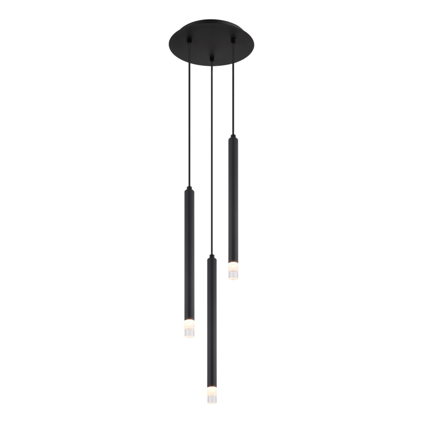 Globo - Luster na sajli 3xG9/4W/230V pr. 24 cm crna