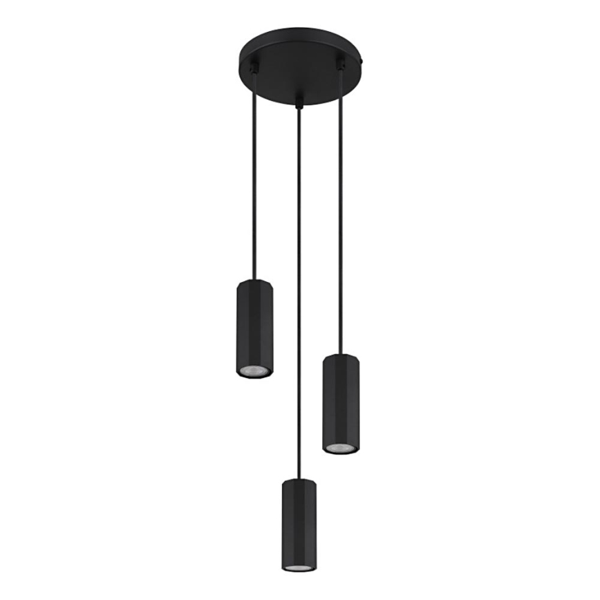 Globo - Luster na sajli 3xGU10/25W/230V crna