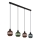 Globo - Luster na sajli 4xE27/25W/230V bakar/zelena/plava