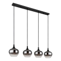 Globo - Luster na sajli 4xE27/40W/230V crna