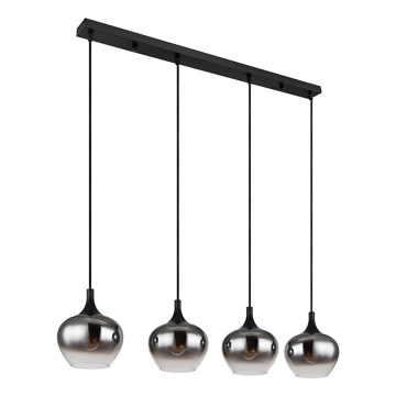 Globo - Luster na sajli 4xE27/40W/230V crna