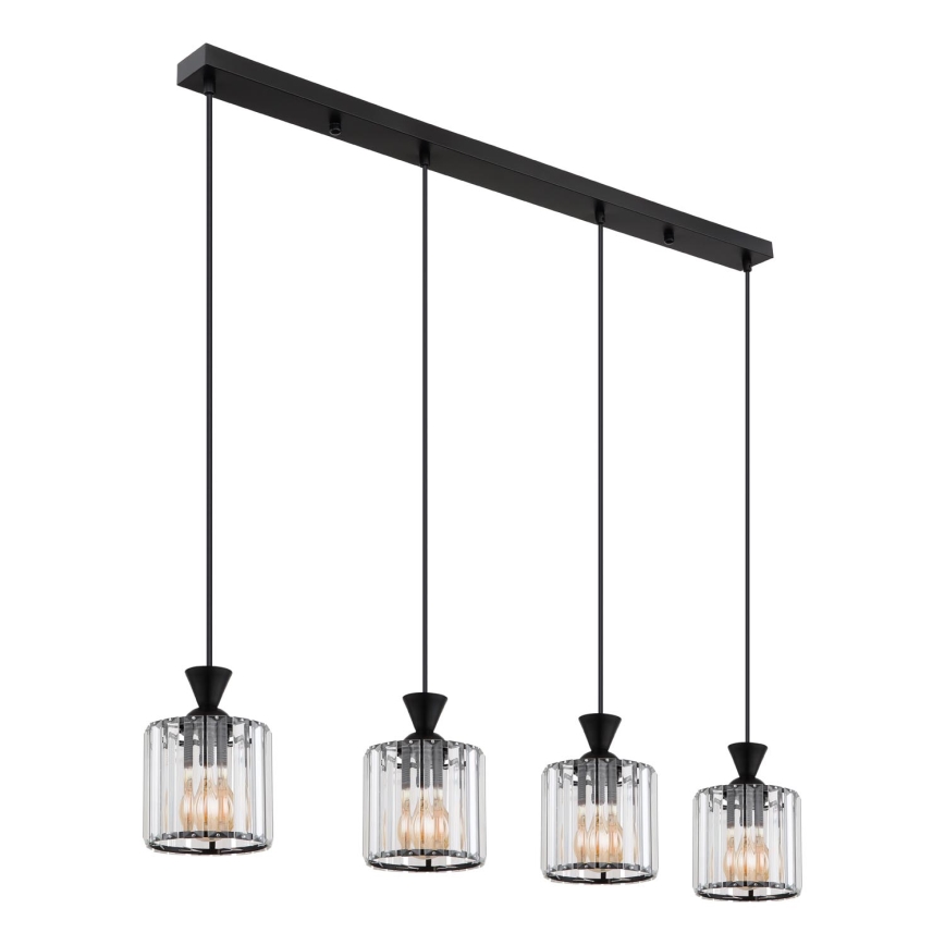 Globo - Luster na sajli 4xE27/60W/230V crna