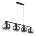 Globo - Luster na sajli 4xE27/9W/230V crna