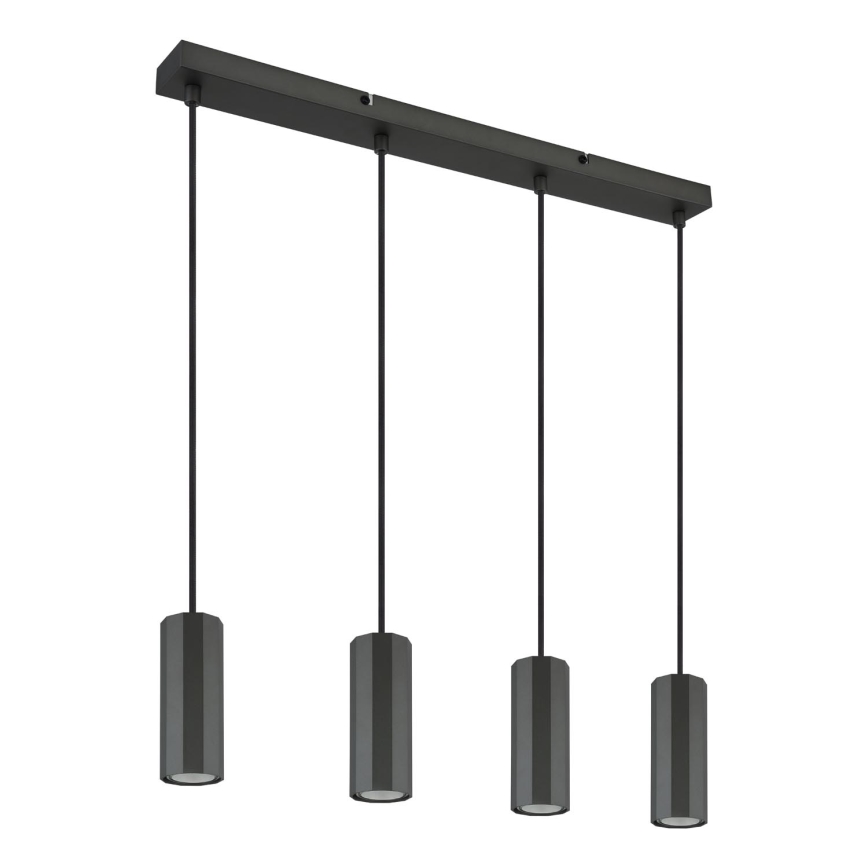 Globo - Luster na sajli 4xGU10/25W/230V crna