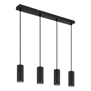 Globo - Luster na sajli 4xGU10/25W/230V crna