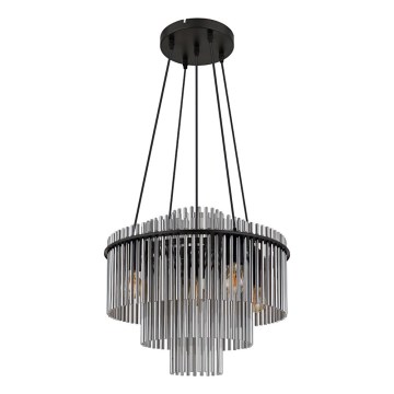 Globo - Luster na sajli 5xE27/60W/230V crna