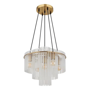 Globo - Luster na sajli 5xE27/60W/230V zlatni