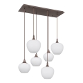 Globo - Luster na sajli 6xE27/40W/230V bijela