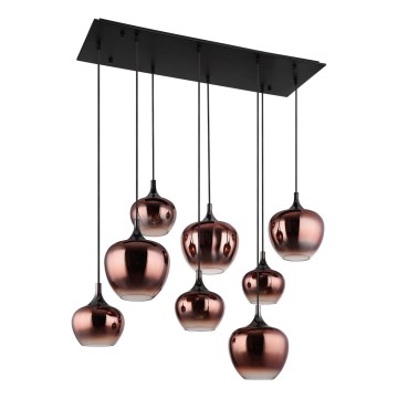 Globo - Luster na sajli 8xE27/40W/230V bakreni