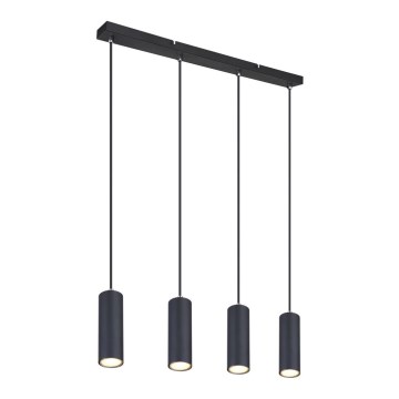 Globo - Luster na užetu 4xGU10/35W/230V crna