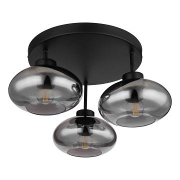 Globo - Nadgradna stropna svjetiljka 3xE27ILLU/40W/230V crna