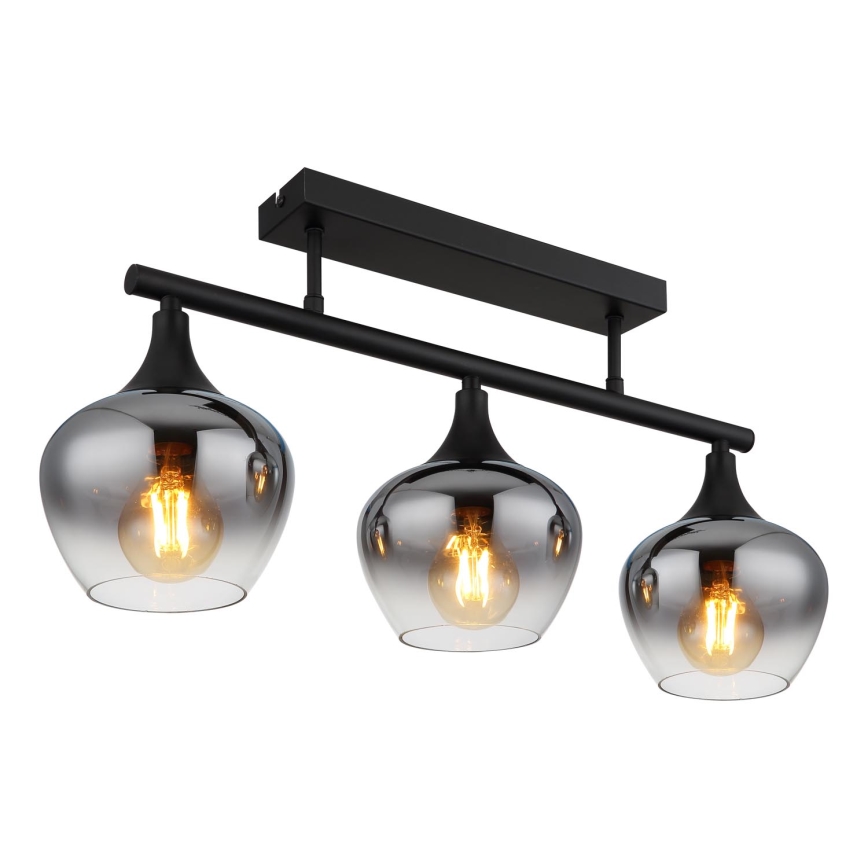 Globo - Nadgradni luster 3xE27/40W/230V crna