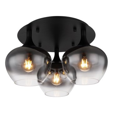 Globo - Nadgradni luster 3xE27/40W/230V pr. 45 cm crna