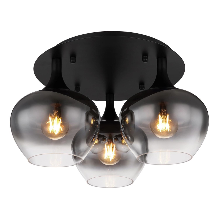 Globo - Nadgradni luster 3xE27/40W/230V pr. 45 cm crna