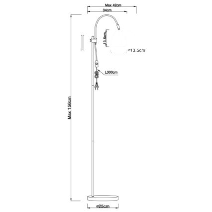 Globo - Podna lampa 1xE14/40W/230V