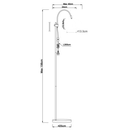 Globo - Podna lampa 1xE14/40W/230V