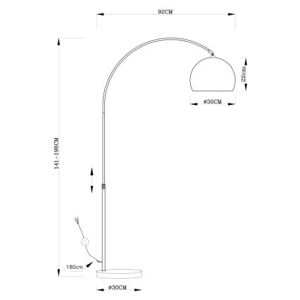 Globo - Podna lampa 1xE27/40W/230V