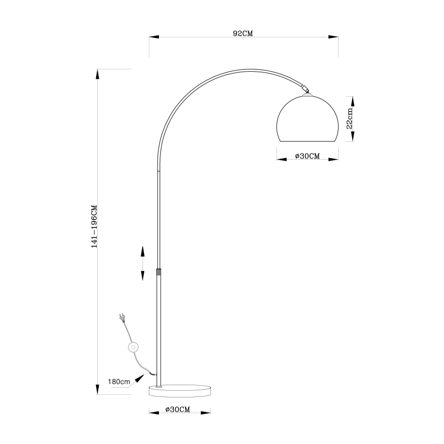 Globo - Podna lampa 1xE27/40W/230V