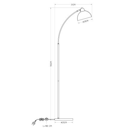 Globo - Podna lampa 1xE27/40W/230V