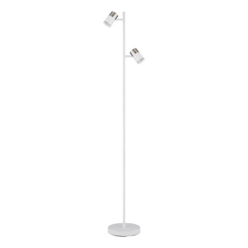 Globo - Podna lampa 2xGU10/5W/230V bijela/mat krom