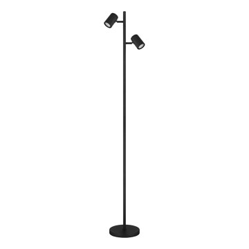 Globo - Podna lampa 2xGU10/5W/230V crna
