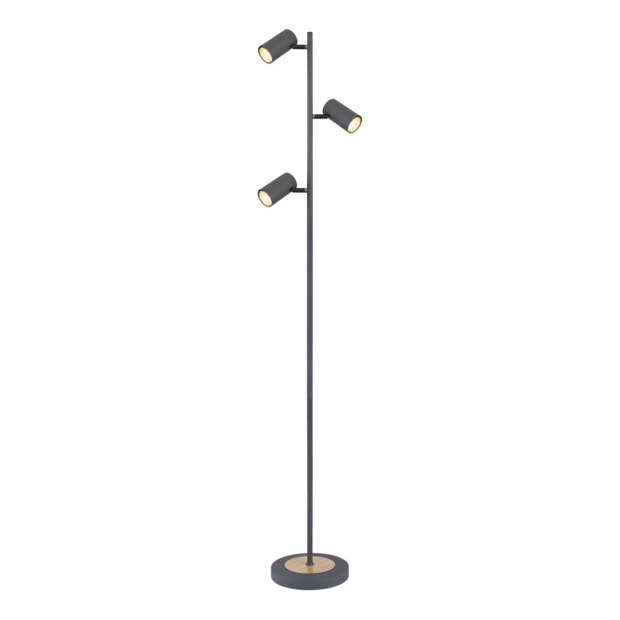 Globo - Podna lampa 3xGU10/5W/230V siva