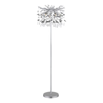 Globo - Podna lampa 5xE14/40W/230V srebrna