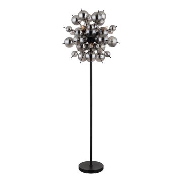 Globo - Podna lampa 6xE14/25W/230V crna/dimna
