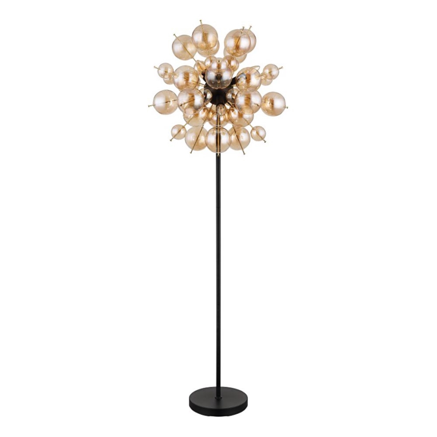 Globo - Podna lampa 6xE14/25W/230V smeđa/dimna