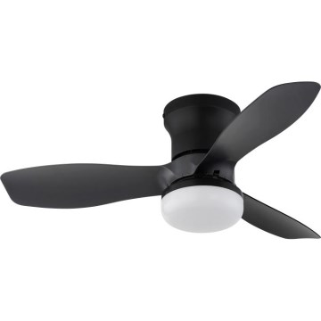 Globo - Prigušivi stropni ventilator LED/15W/230V 2700-6500K crna + daljinski upravljač