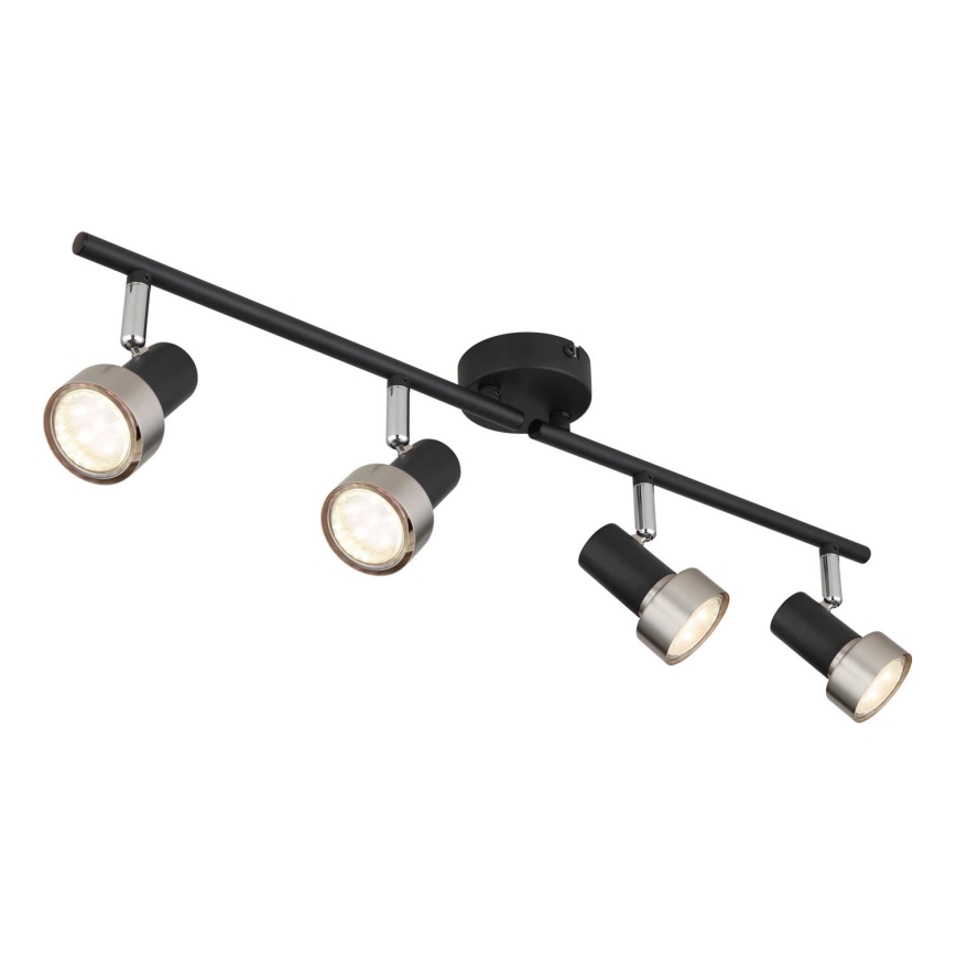 Globo - Reflektorska svjetiljka  4xGU10/25W/230V crna/srebrna