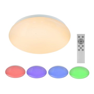 Globo - RGB LED stropna svjetiljka s mogućnošću dimiranja LED/12W/230V + LED/3W + daljinski upravljač