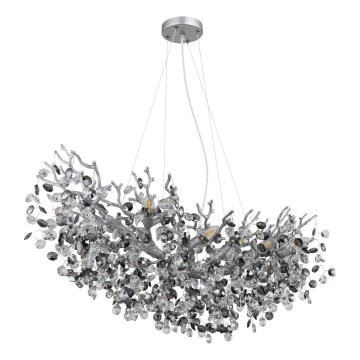 Globo - Srebrni luster na sajli 10xE14/40W/230V